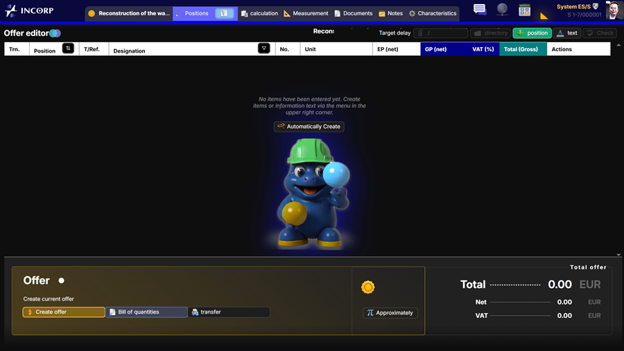 ES/S-B ARITA NT INCORP Construction Software Dark Mode
